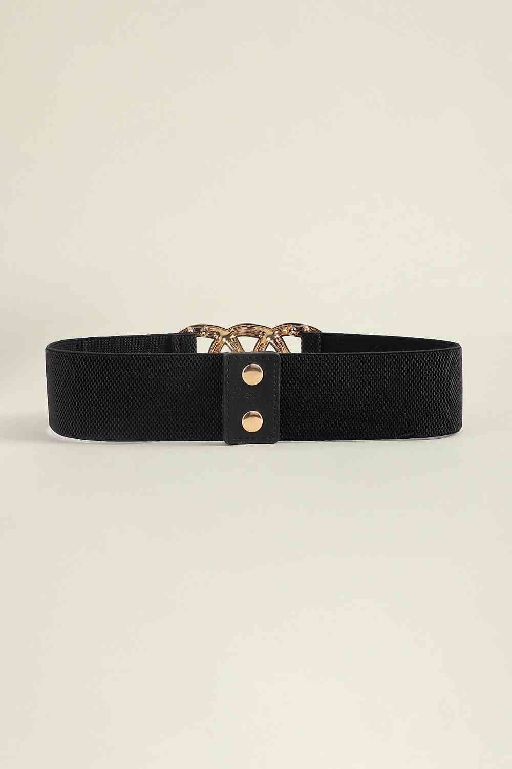 Elastic Wide Belt - belt - Black - Bella Bourget