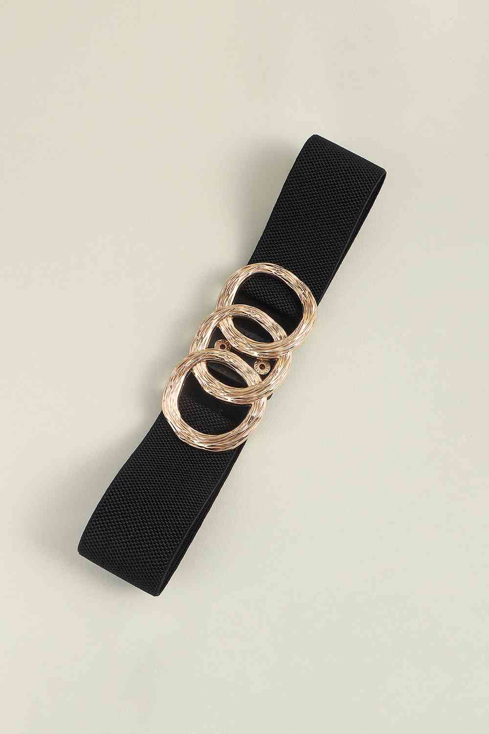 Elastic Wide Belt - belt - Black - Bella Bourget