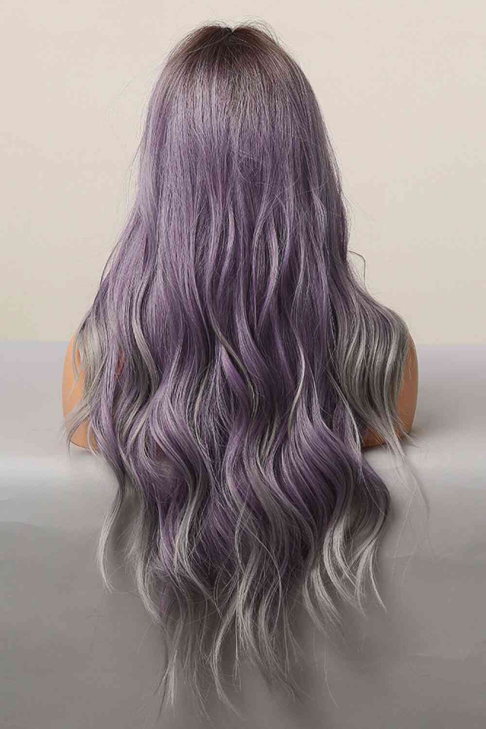 Elegant Wave Full Machine Synthetic Wigs in Purple 26'' - synthetic hair - Purple/Gray - Bella Bourget