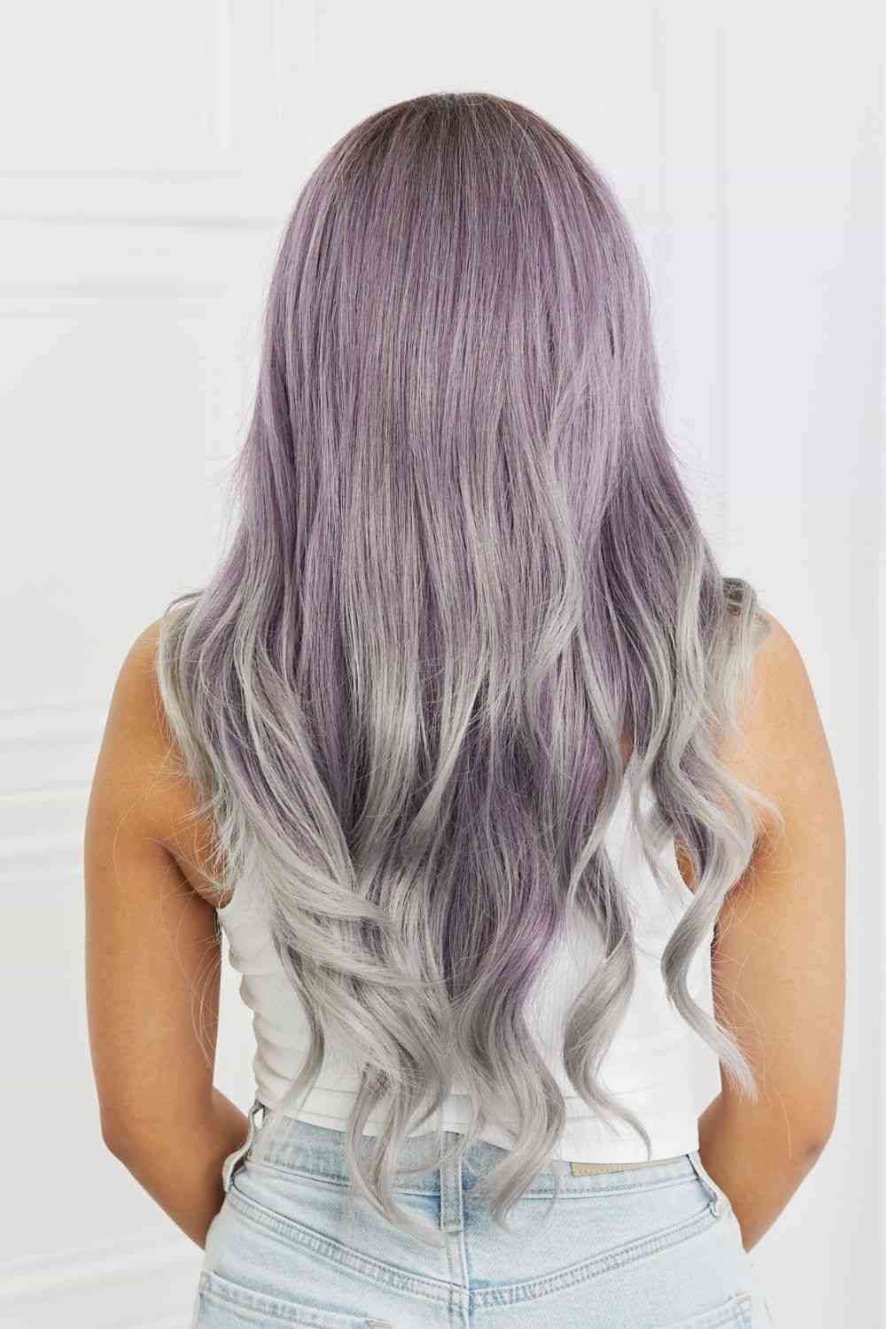 Elegant Wave Full Machine Synthetic Wigs in Purple 26'' - synthetic hair - Purple/Gray - Bella Bourget