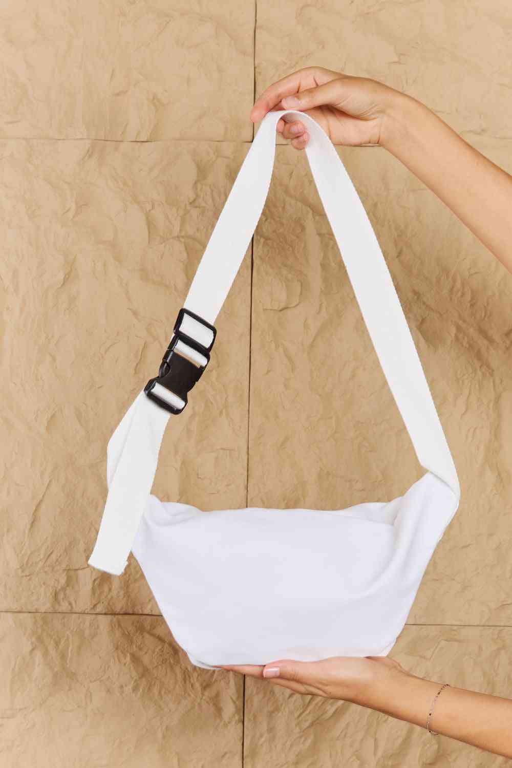 Fame Travel Buddy Clear Zipper Pocket Fanny Pack Bag - bag - White - Bella Bourget