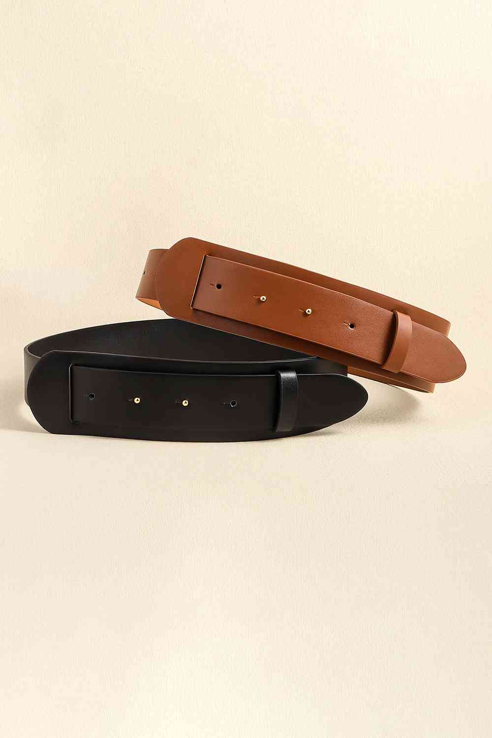 Faux Leather Belt - belt - Black - Bella Bourget