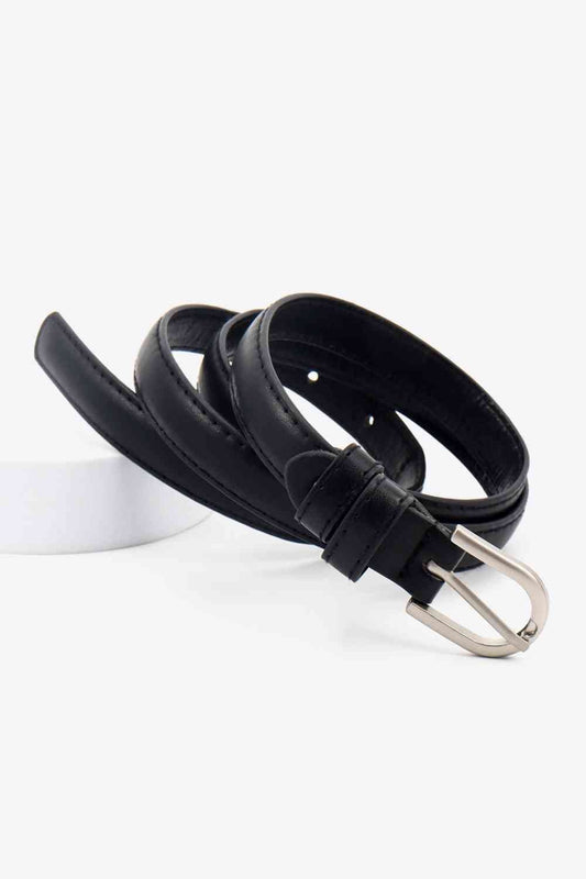 Faux Leather Belt - belt - Black - Bella Bourget