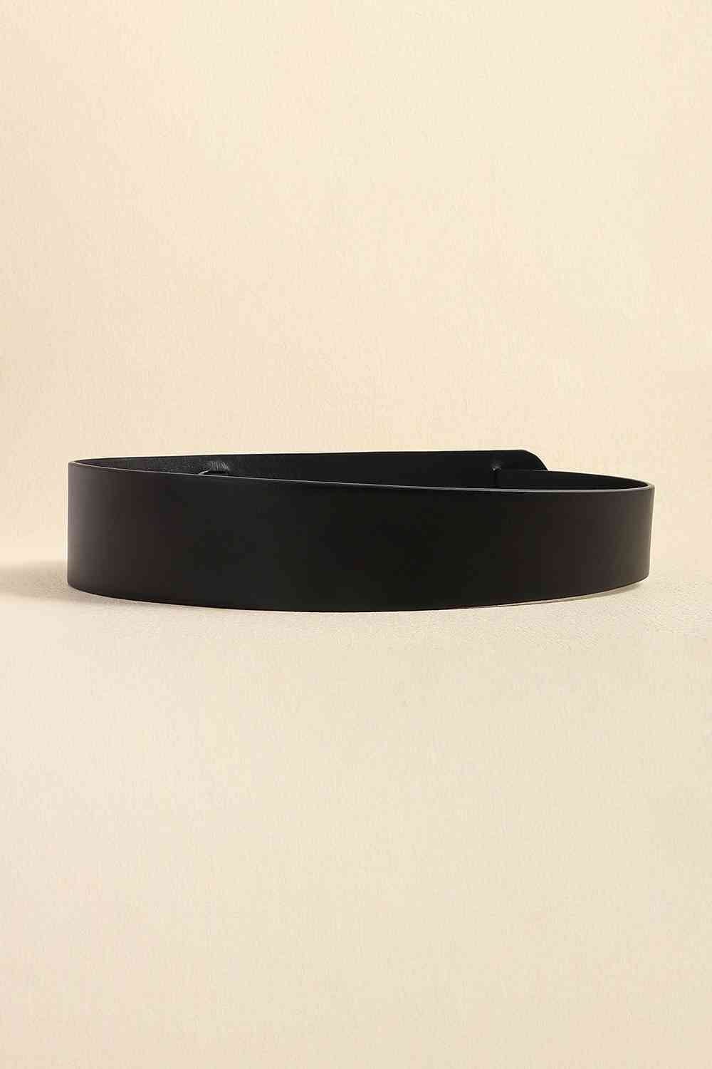 Faux Leather Belt - belt - Black - Bella Bourget