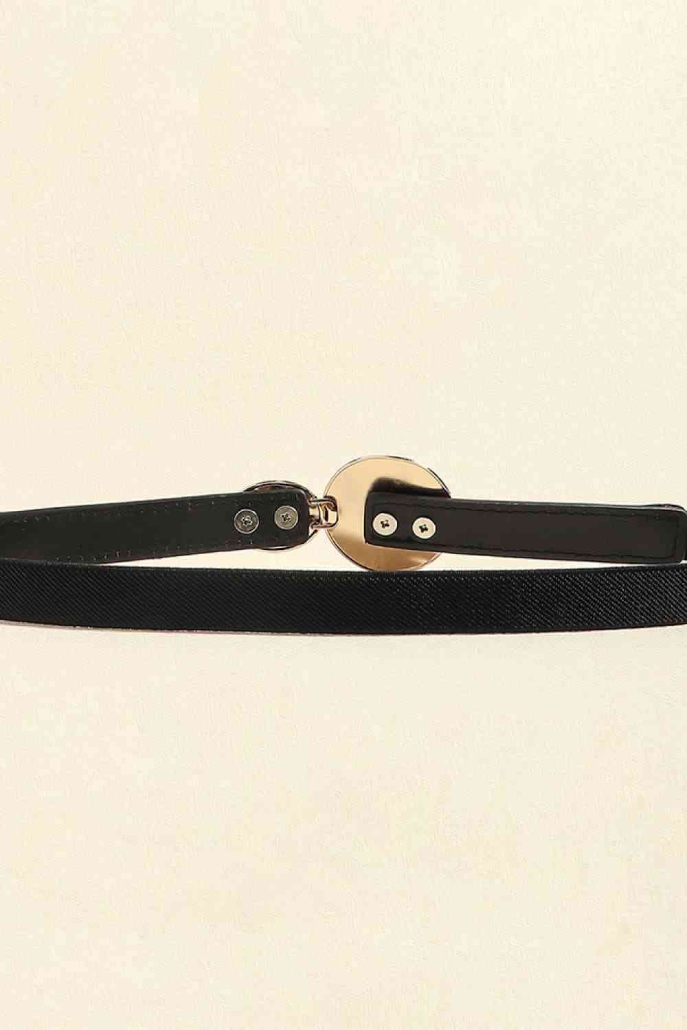 Faux Leather Belt - belt - Black - Bella Bourget