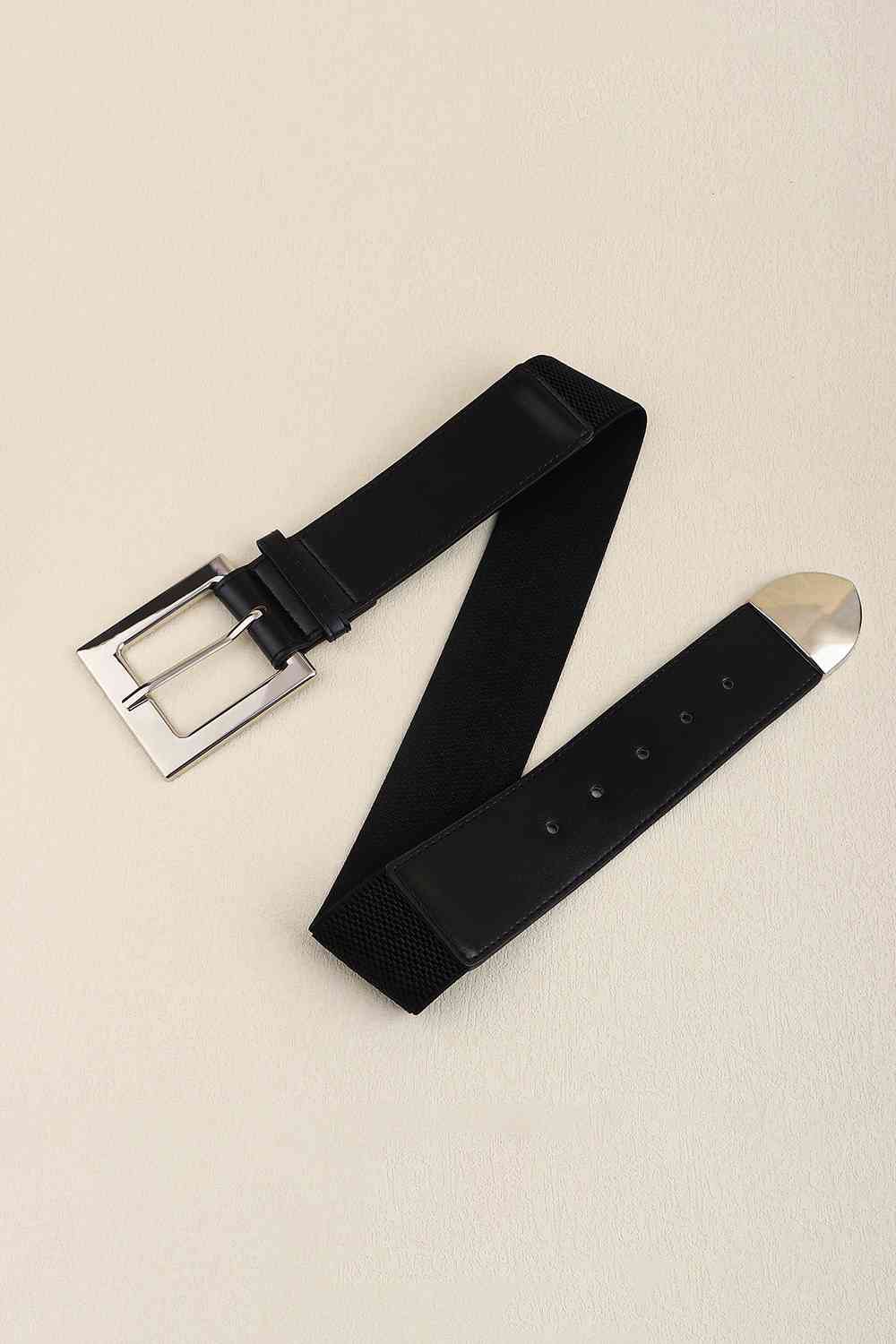 Faux Leather Belt - belt - Black - Bella Bourget