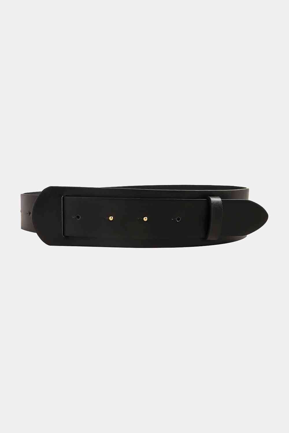 Faux Leather Belt - belt - Black - Bella Bourget