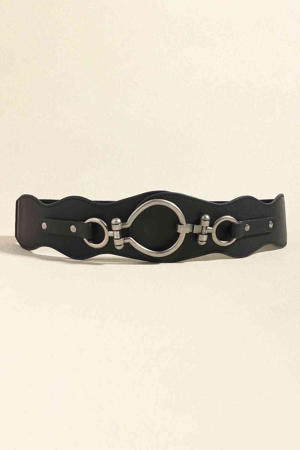 Faux Leather Belt - belt - Black - Bella Bourget