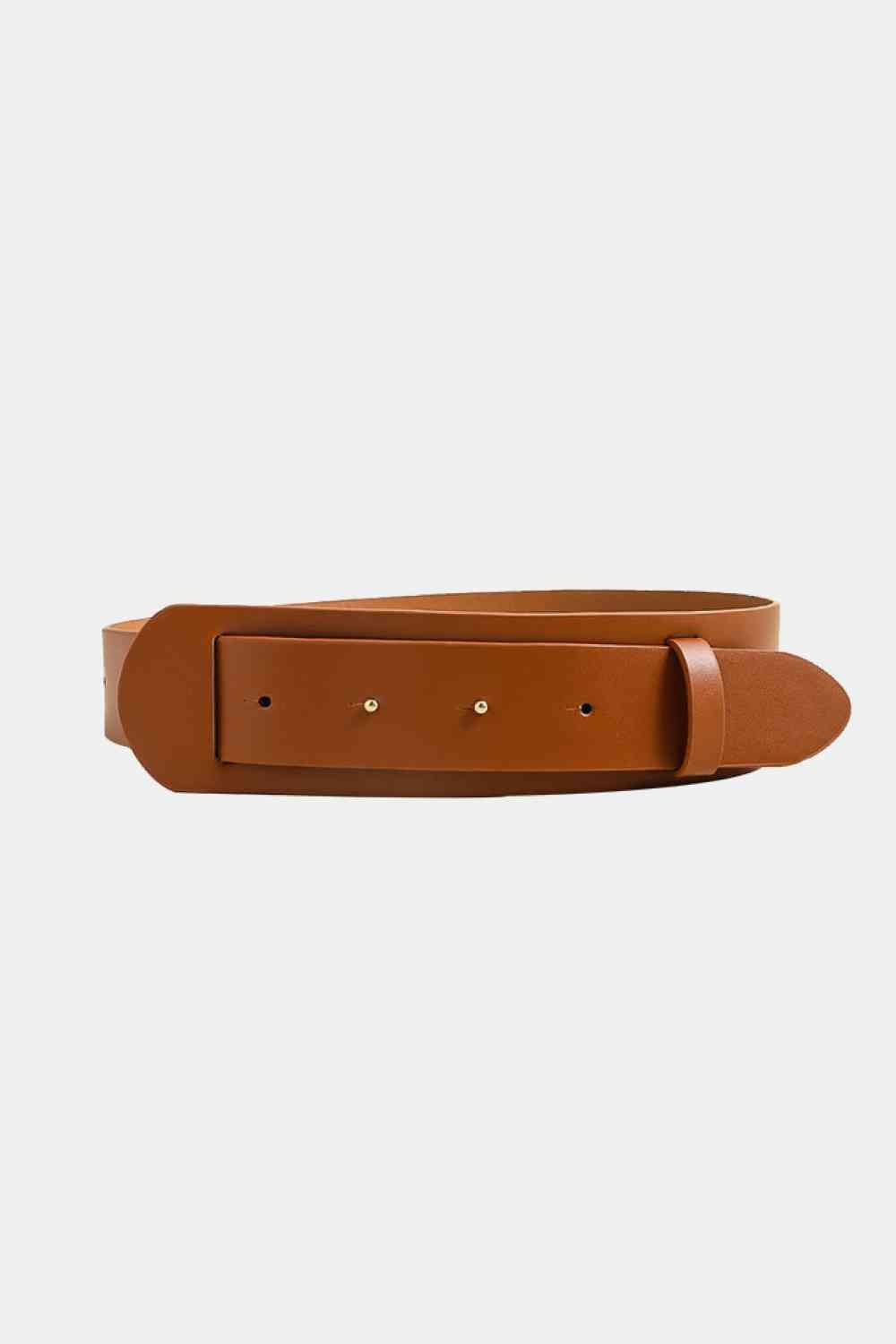 Faux Leather Belt - belt - Caramel - Bella Bourget