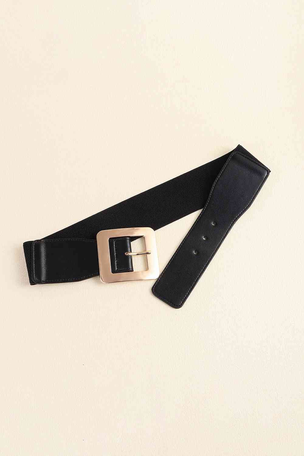 Faux Leather Belt - belt - Black - Bella Bourget