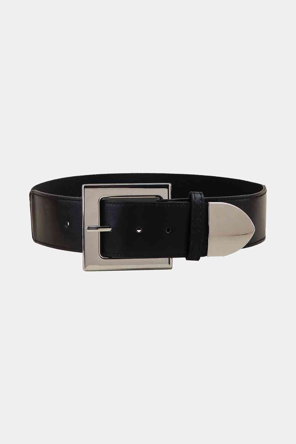 Faux Leather Belt - belt - Black - Bella Bourget