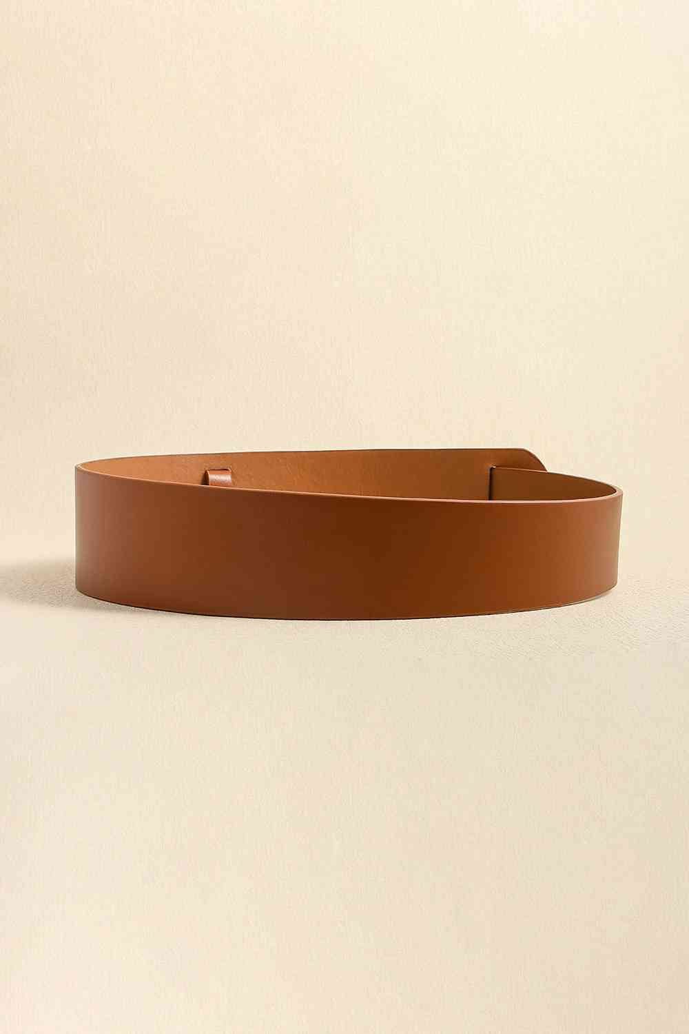 Faux Leather Belt - belt - Caramel - Bella Bourget