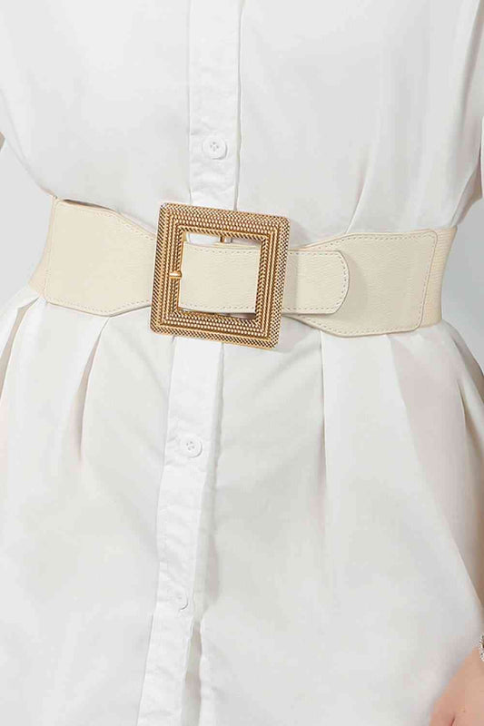 Faux Leather Belt - belt - Ivory - Bella Bourget