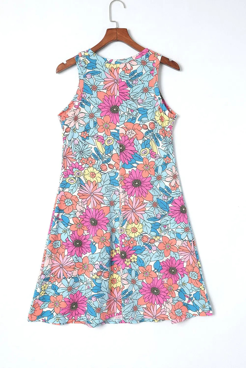 Floral Round Neck Sleeveless Dress - Dress - Floral - Bella Bourget