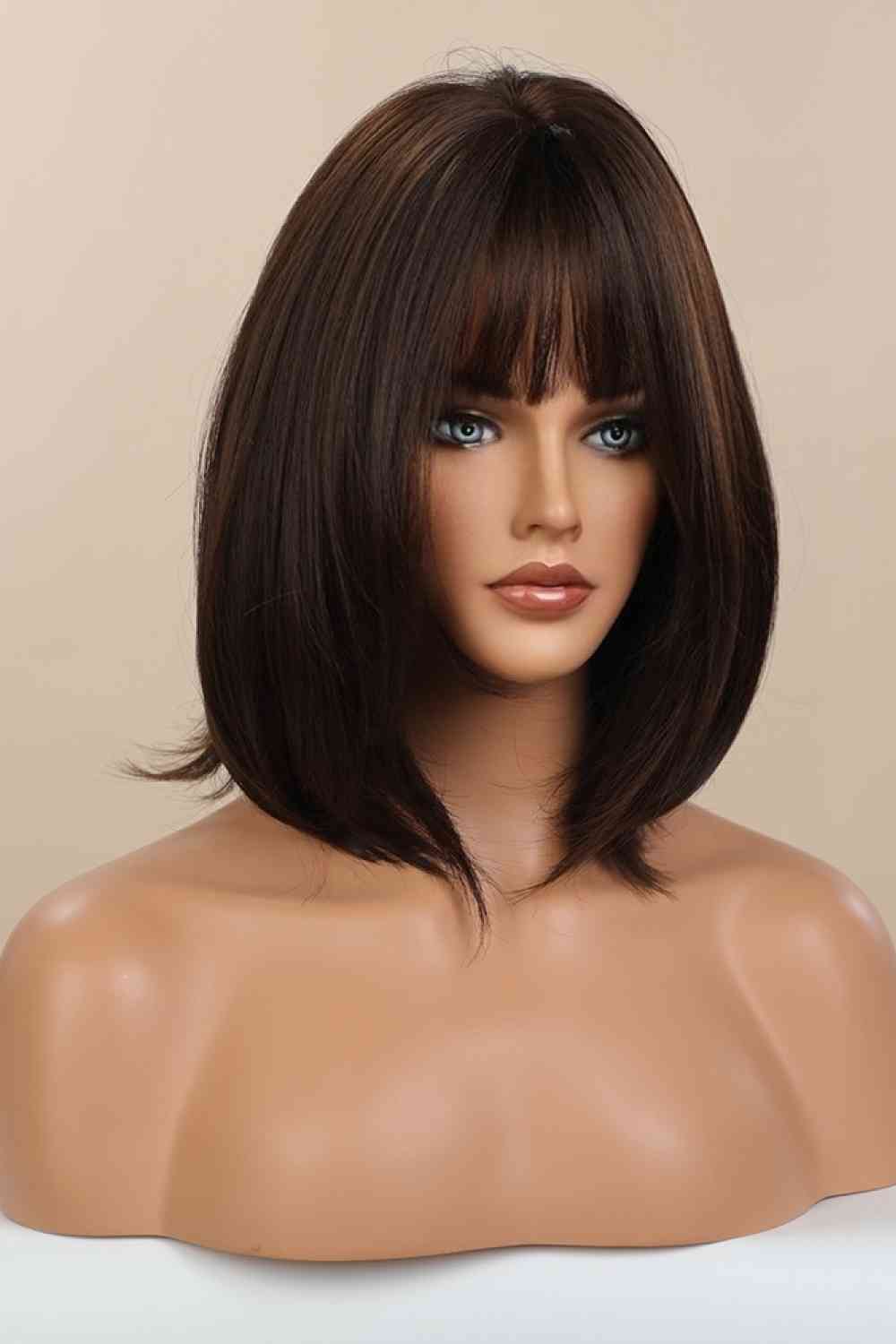 Full - Machine Bobo Synthetic Wigs 9'' - synthetic hair - Black/Brown - Bella Bourget