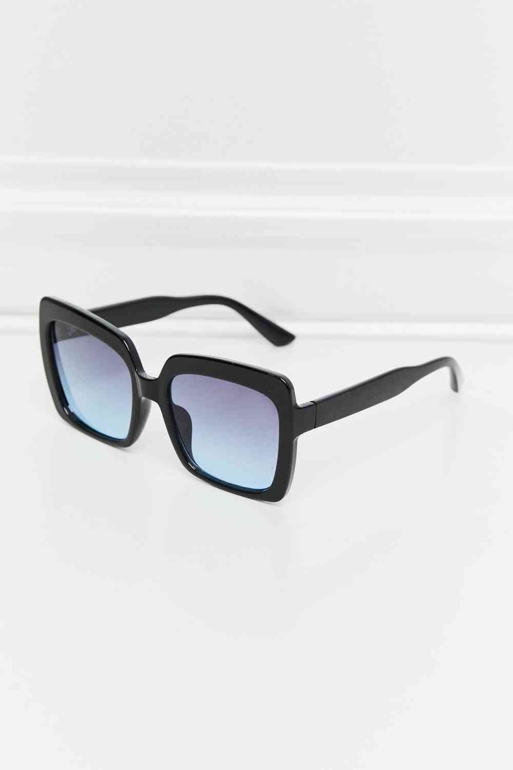 Full Rim Square Frame Sunglasses - sunglasses - Black - Bella Bourget