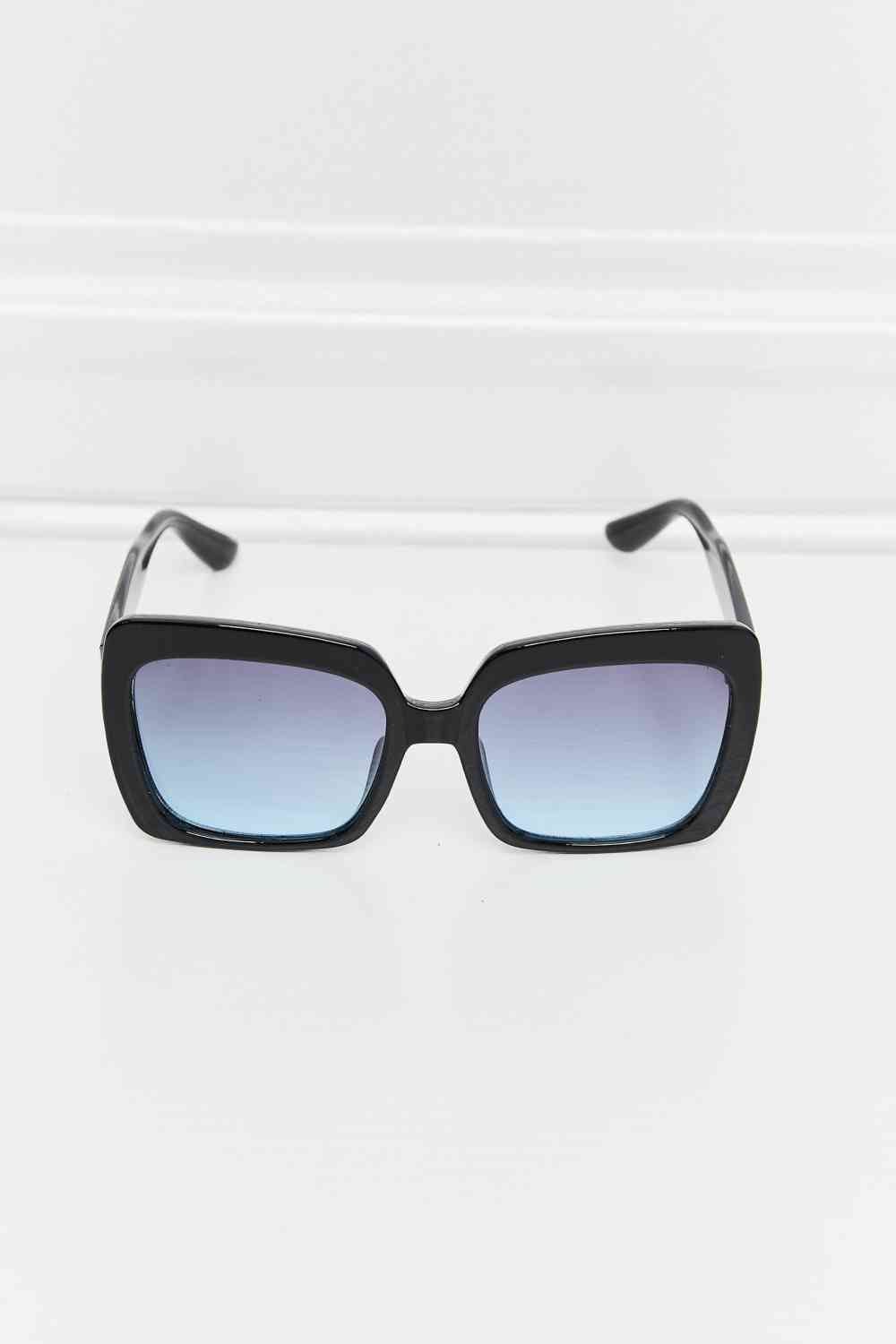 Full Rim Square Frame Sunglasses - sunglasses - Black - Bella Bourget