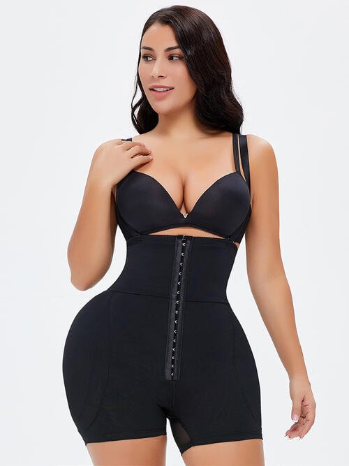 Full Size Hook - and - Eye Under - Bust Shaping Bodysuit - Bodysuit - Black - Bella Bourget