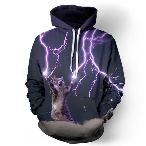 Full Size Printed Drawstring Hoodie with Pockets - Full Size Hoodie - Dusty Purple - Bella Bourget