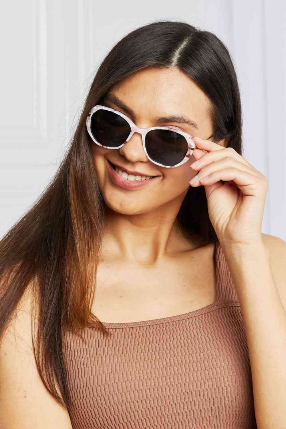 Glam TAC Polarization Lens Sunglasses - sunglasses - Blush Pink - Bella Bourget