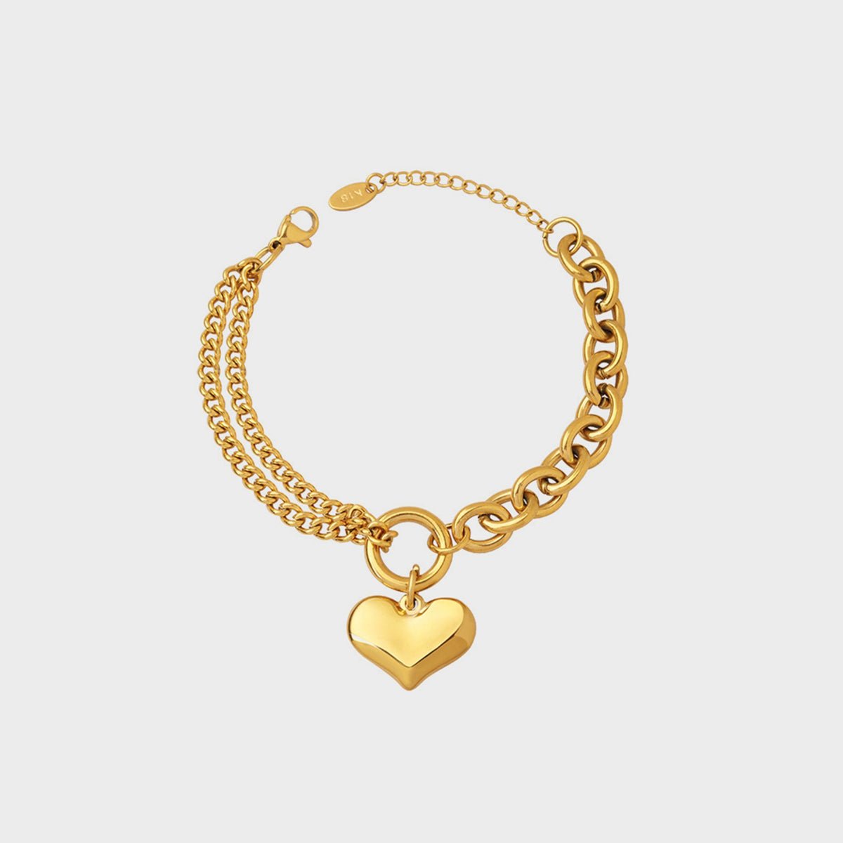 Half Chunky Chain Bracelet - Bracelets - Gold - Bella Bourget