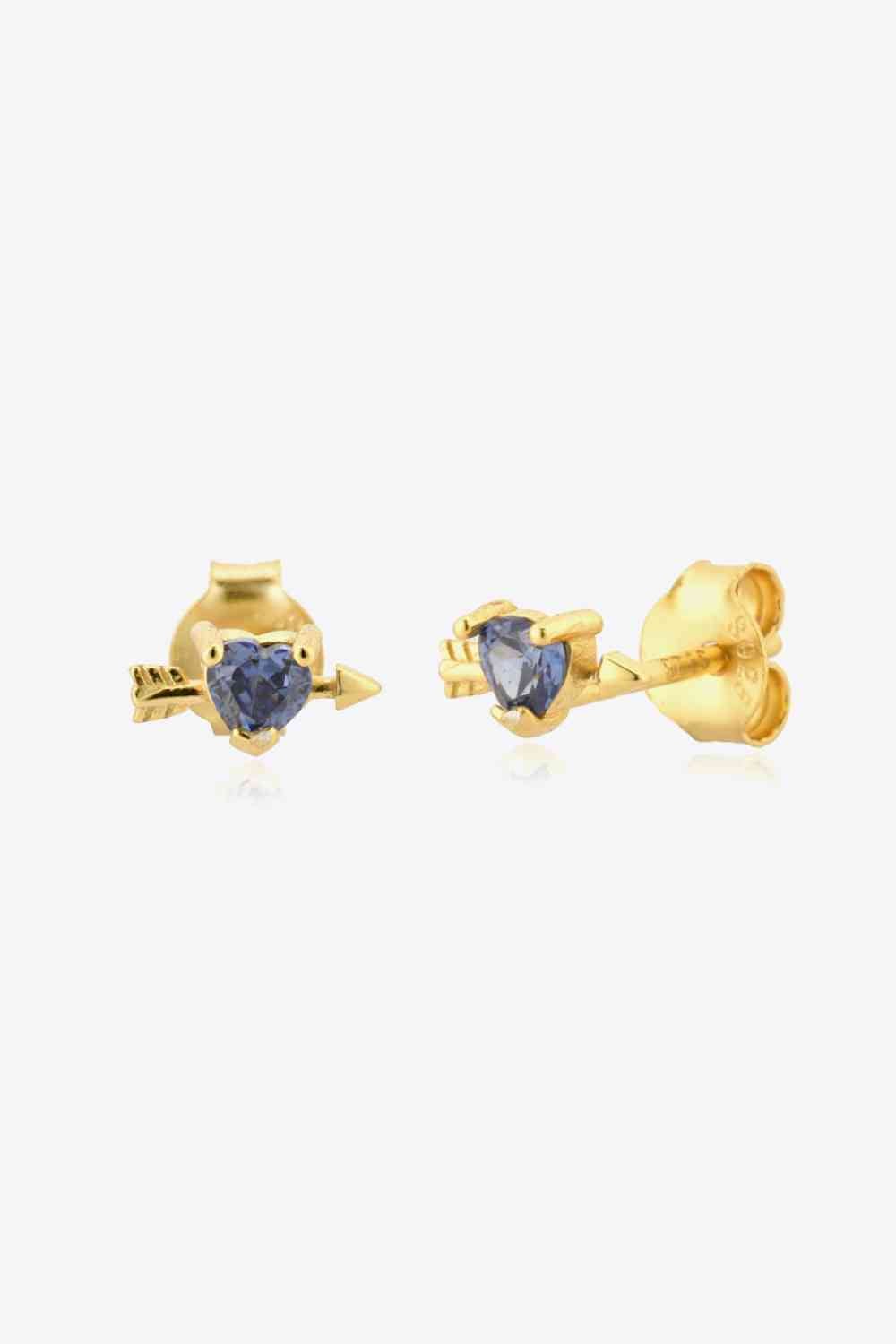 Heart Stud Earrings - Earrings - Gold - Bella Bourget