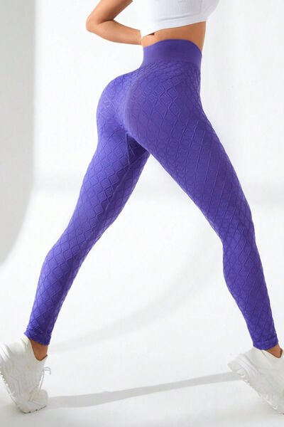 High Waist Active Leggings - Athletic Leggings - Electric Purple - Bella Bourget