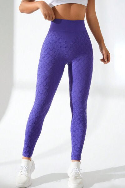 High Waist Active Leggings - Athletic Leggings - Electric Purple - Bella Bourget