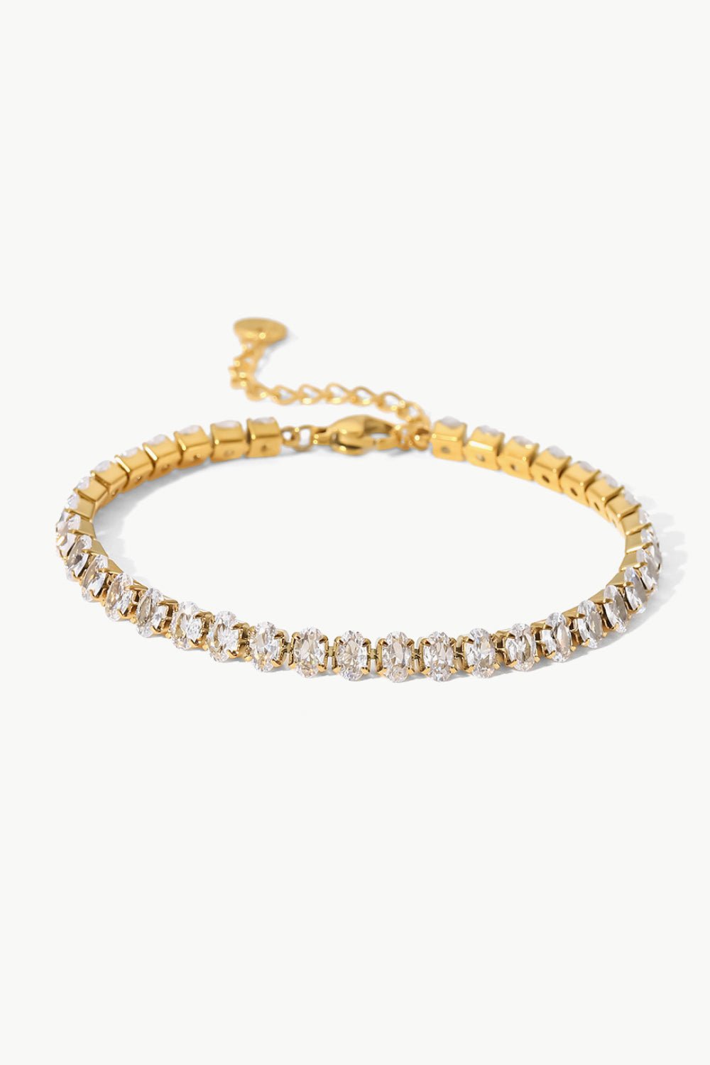 Inlaid Zircon 18K Gold Plated Bracelet - Bracelets - Gold - Bella Bourget