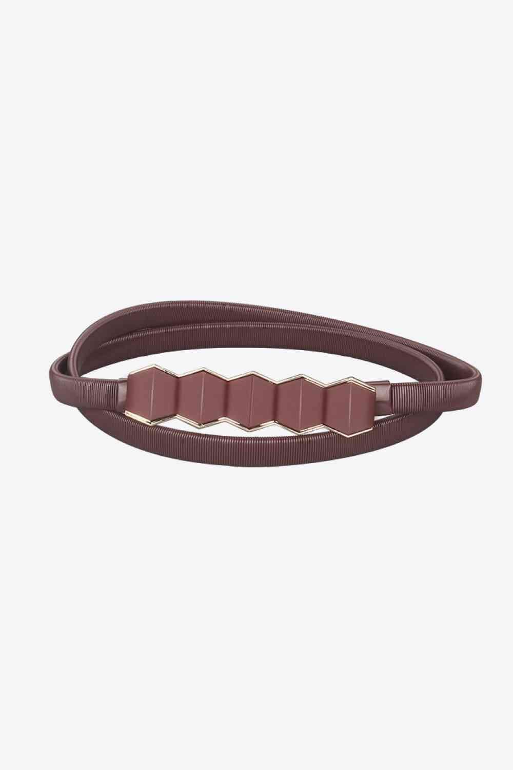 Iron Skinny Belt - belt - Wine - Bella Bourget