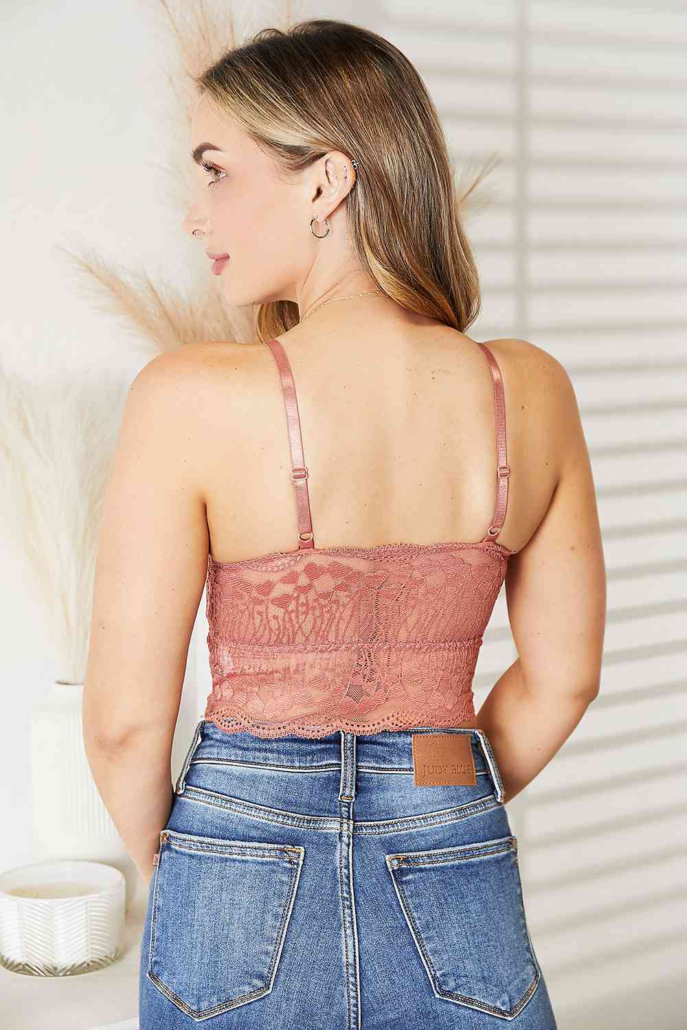 JadyK Luna Crisscross Front Lace Bralette - Bralette - Light Mauve - Bella Bourget