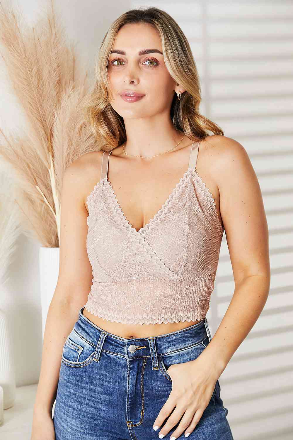 JadyK Skye Full Size Lace Bralette - Bralette - Mocha - Bella Bourget