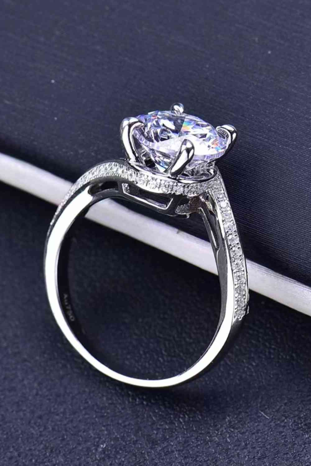 Keep Your Eyes On Me 3 Carat Moissanite Ring - Ring - Silver - Bella Bourget