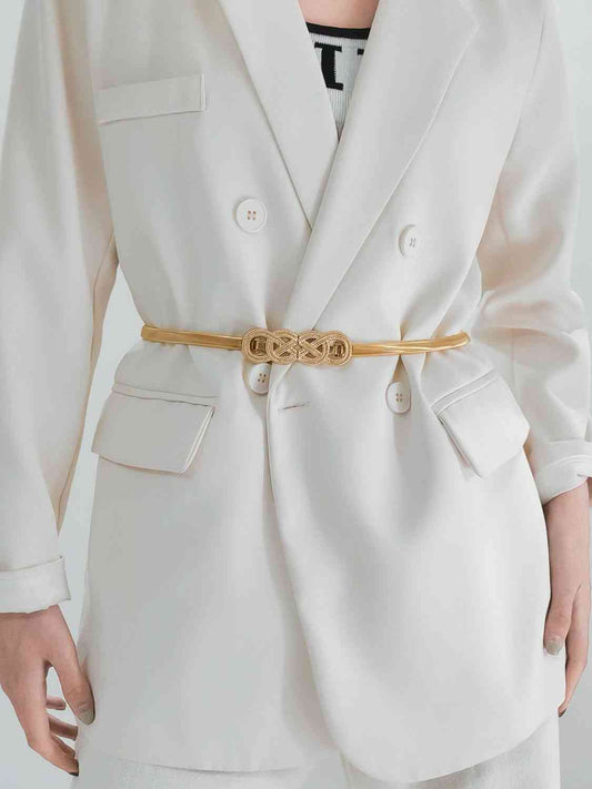 Knot Buckle Metal Belt - belt - Gold - Bella Bourget