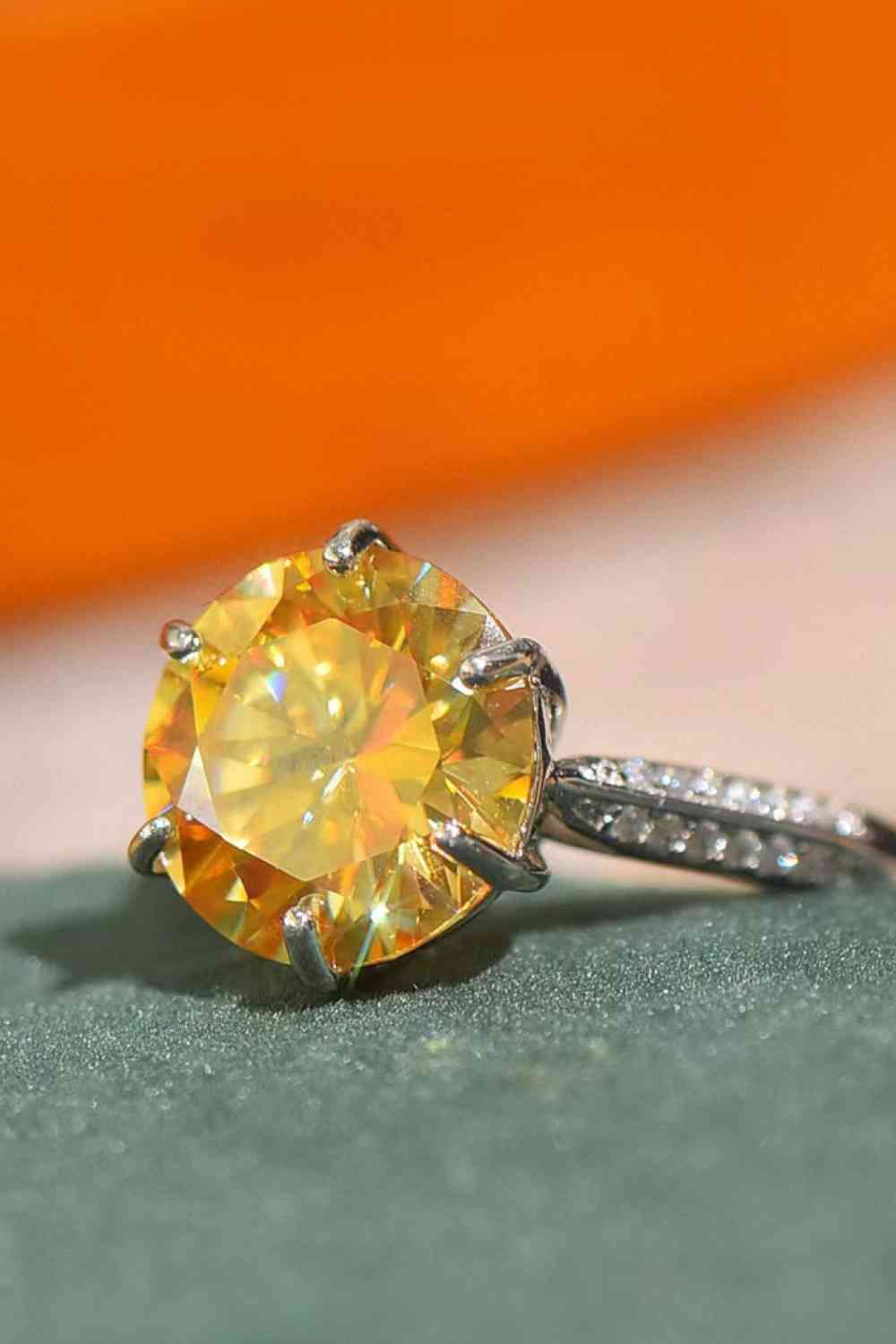 Living Your Life 3 Carat Moissanite 6 - Prong Ring - Ring - Yellow - Bella Bourget