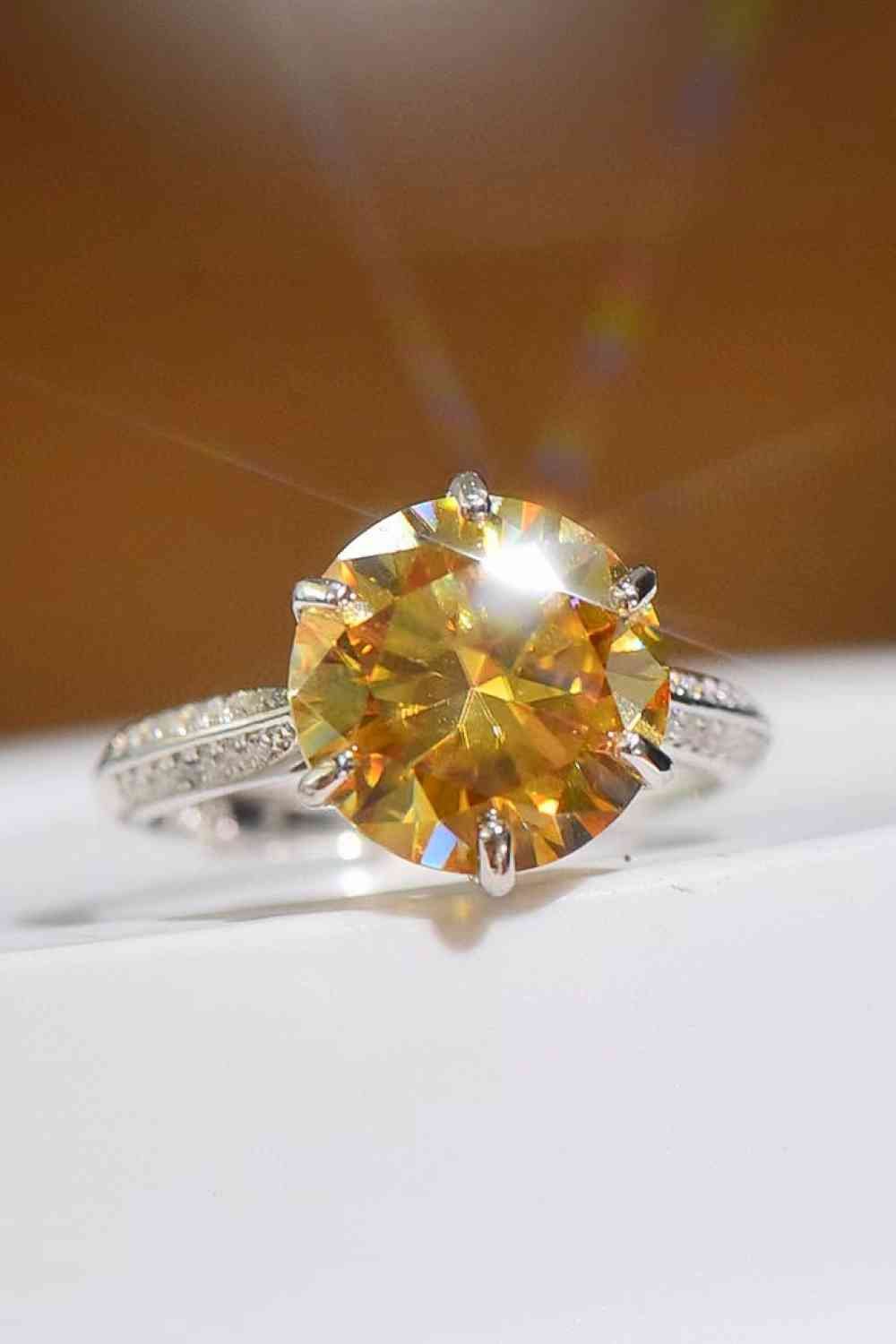 Living Your Life 3 Carat Moissanite 6 - Prong Ring - Ring - Yellow - Bella Bourget