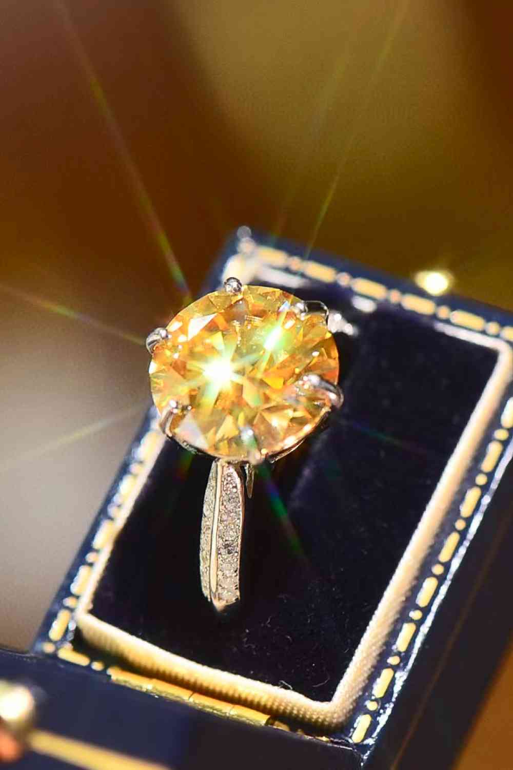 Living Your Life 3 Carat Moissanite 6 - Prong Ring - Ring - Yellow - Bella Bourget