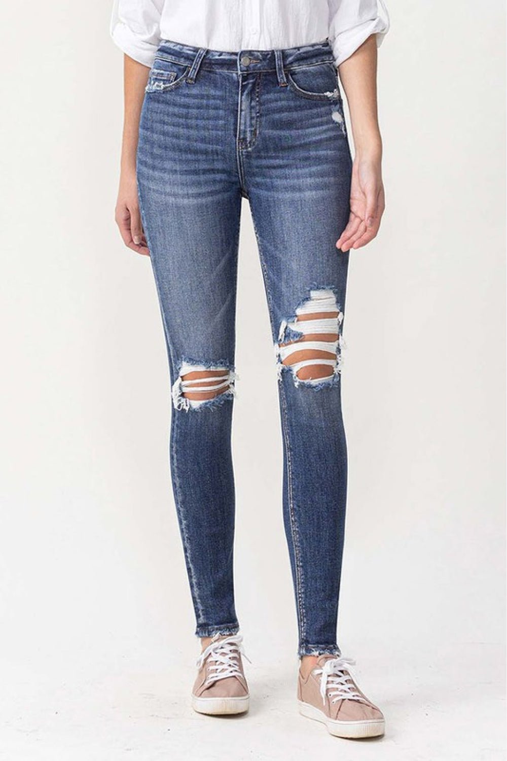 Lovervet Hayden Full Size High Rise Skinny - Full Size Jeans - Medium - Bella Bourget