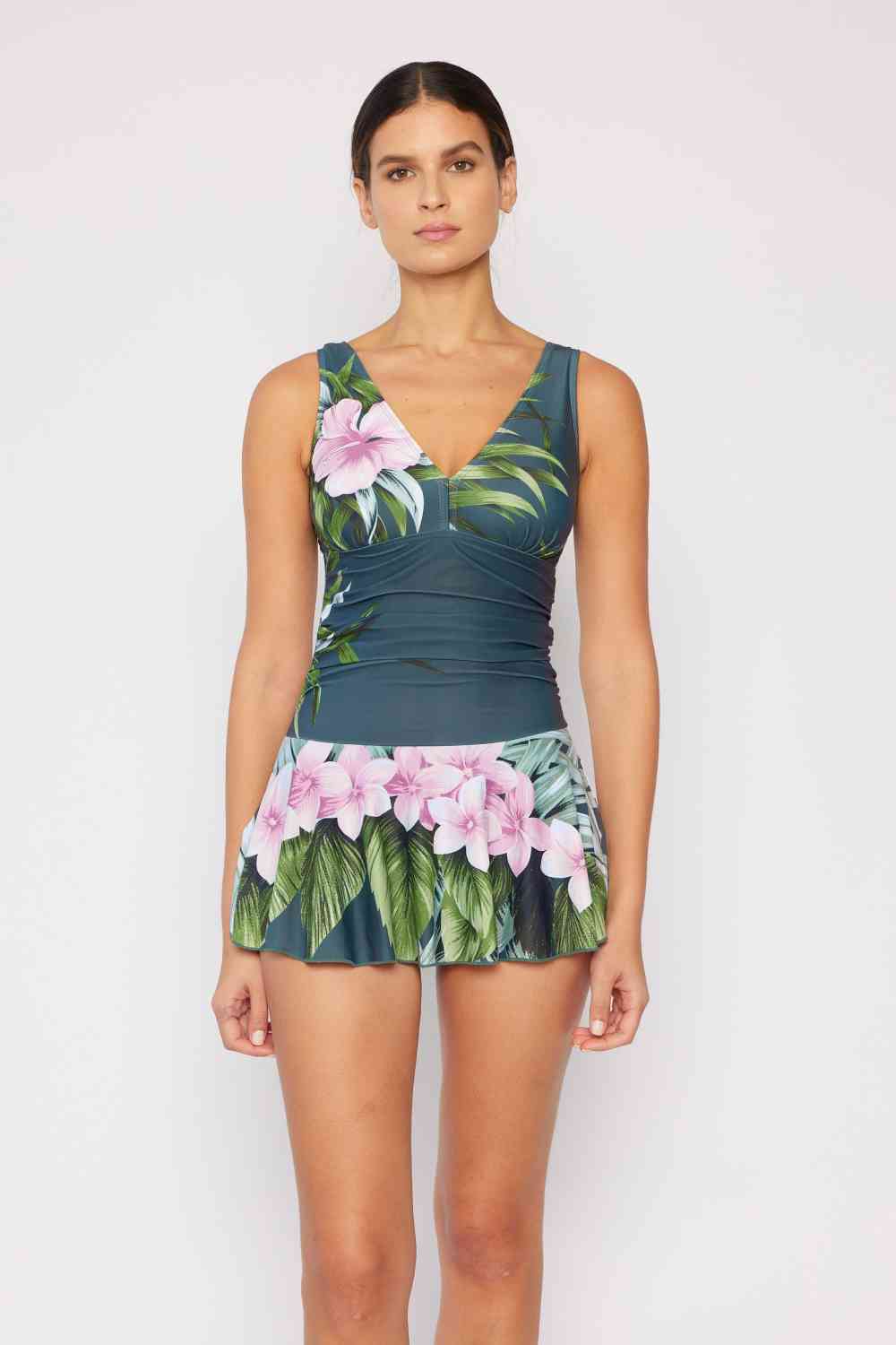 Marina West Swim Full Size Clear Waters Swim Dress in Aloha Forest - Full Size One - Piece Swimsuit - Aloha Forest - Bella Bourget