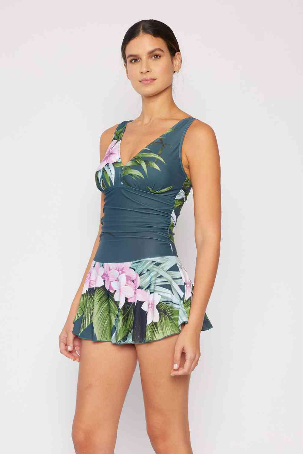 Marina West Swim Full Size Clear Waters Swim Dress in Aloha Forest - Full Size One - Piece Swimsuit - Aloha Forest - Bella Bourget
