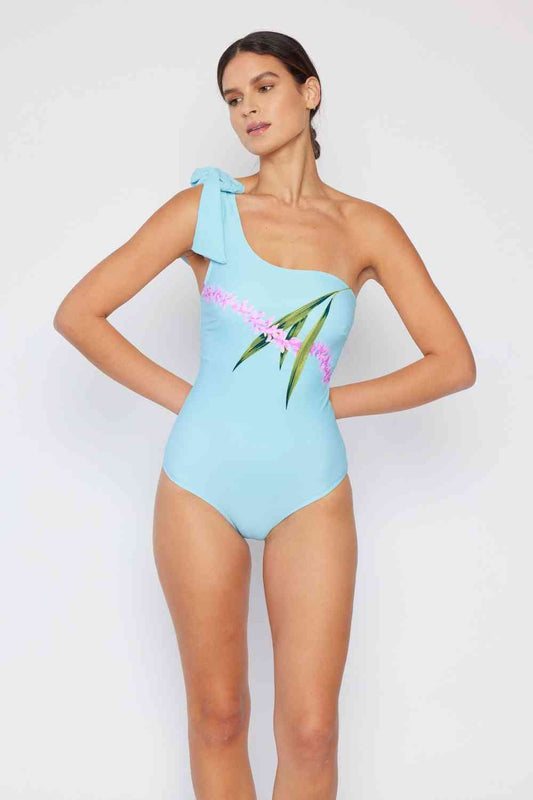 Marina West Swim Vacay Mode One Shoulder Swimsuit in Pastel Blue - One - Piece Swimsuit - Pastel Blue - Bella Bourget