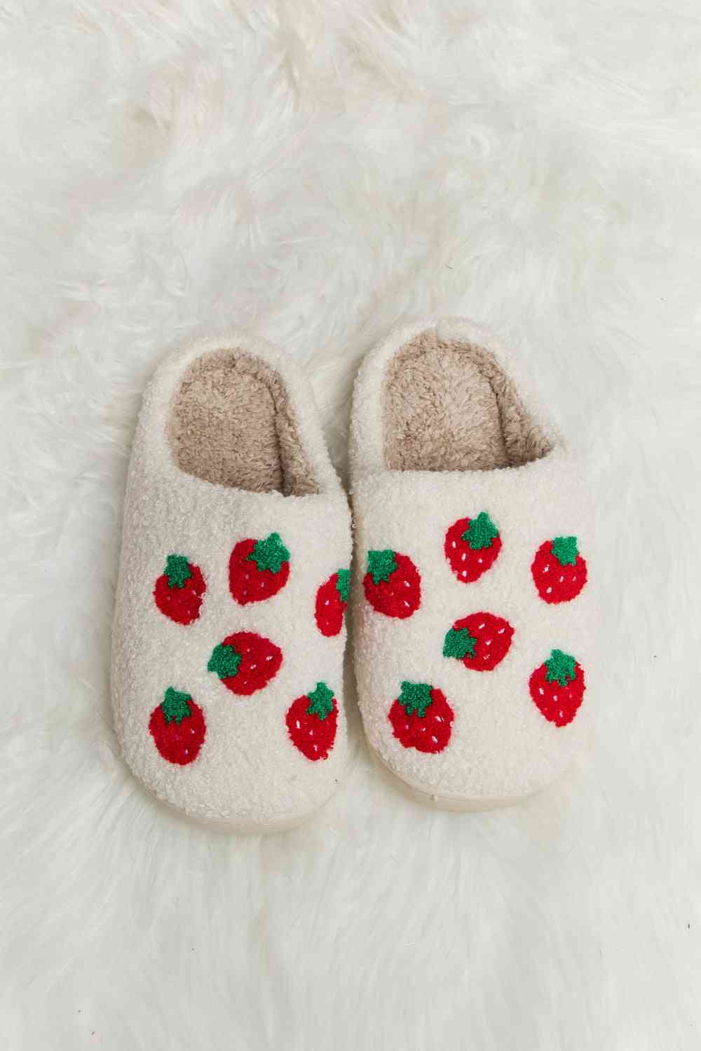 Melody Printed Plush Slide Slippers - shoes - Heart Dot - Bella Bourget