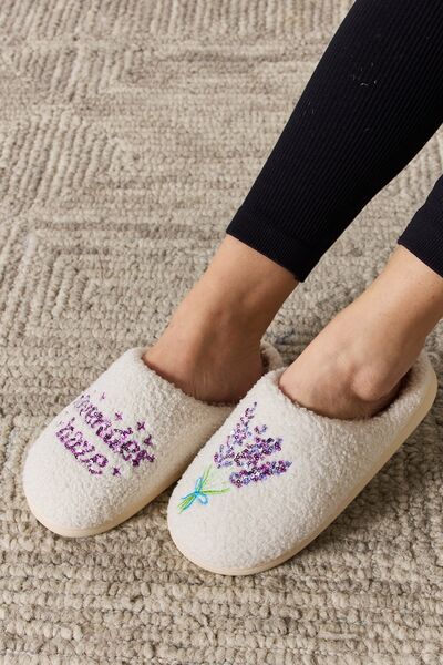 Melody Sequin Pattern Cozy Slippers - shoes - LAVENDER - Bella Bourget