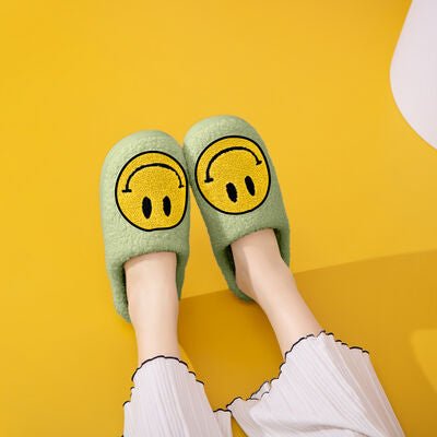 Melody Smiley Face Slippers - shoes - MINT/YELLOW - Bella Bourget