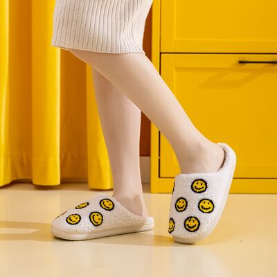 Melody Smiley Face Slippers - shoes - YELLOW SMILE MIX - Bella Bourget