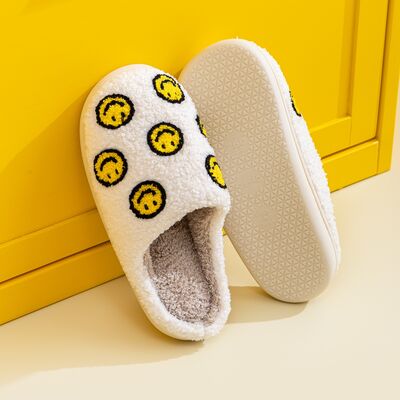 Melody Smiley Face Slippers - shoes - YELLOW SMILE MIX - Bella Bourget