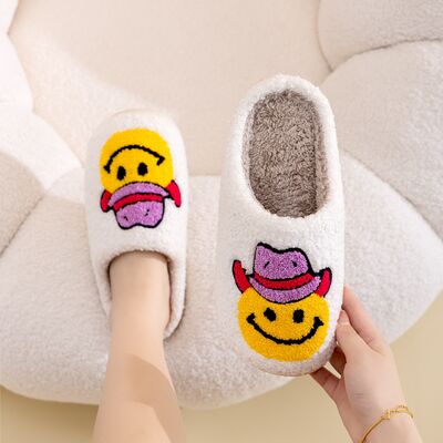 Melody Smiley Face Slippers - shoes - COWBOYSMILE - Bella Bourget