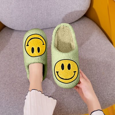 Melody Smiley Face Slippers - shoes - MINT/YELLOW - Bella Bourget