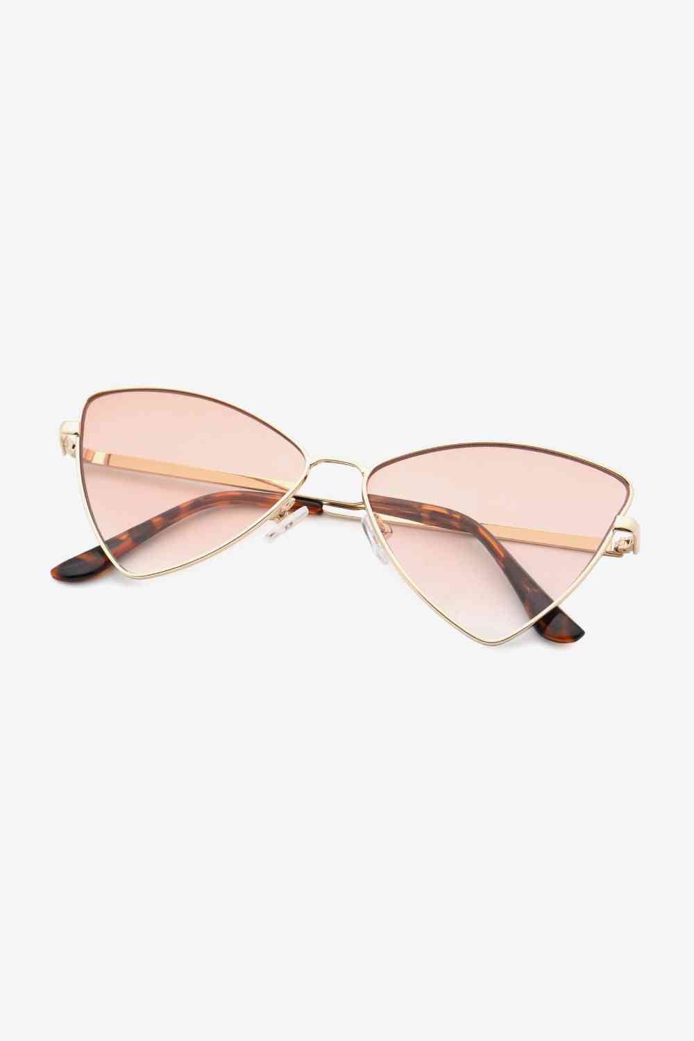 Metal Frame Cat - Eye Sunglasses - sunglasses - Chestnut - Bella Bourget