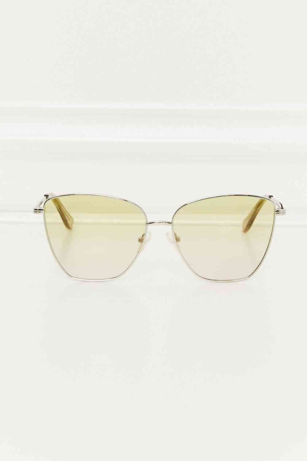 Metal Frame Full Rim Sunglasses - sunglasses - Lemon - Bella Bourget